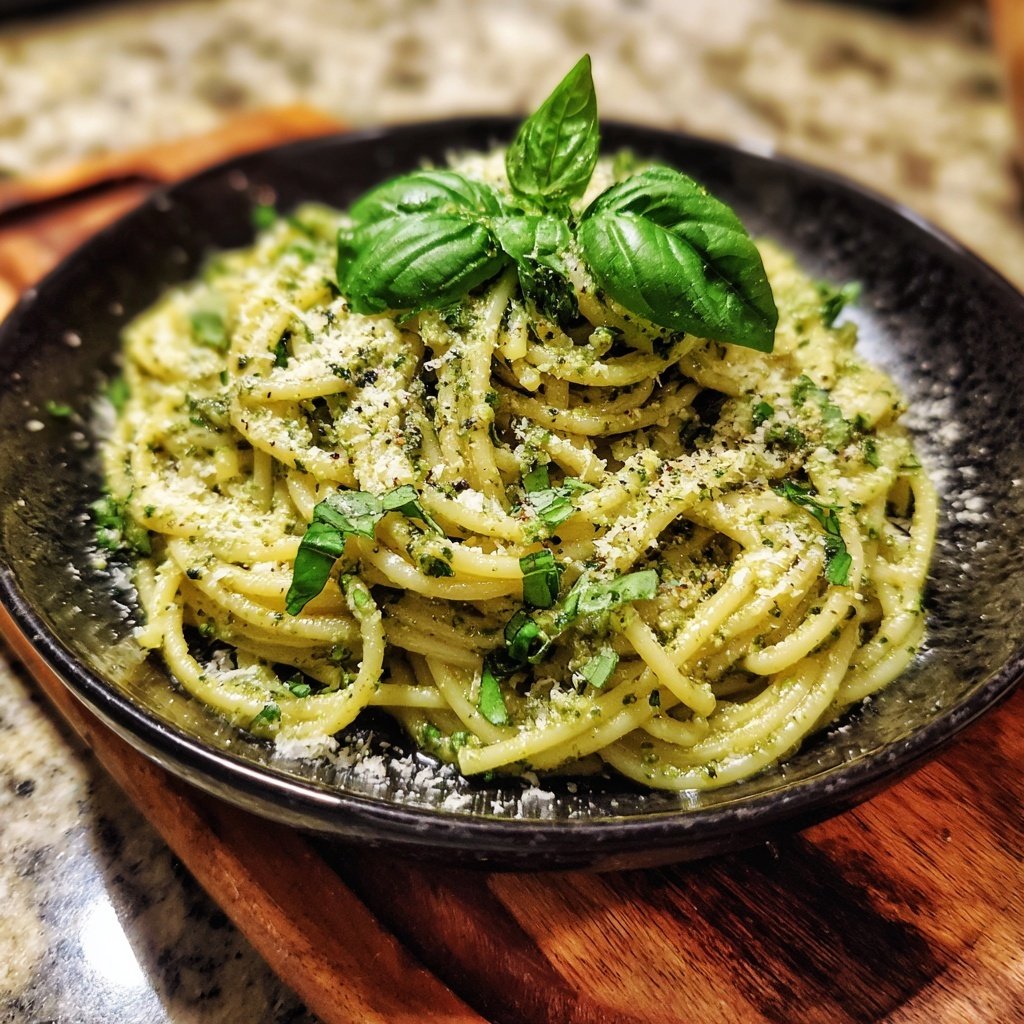 Protein-Pasta mit Pesto
