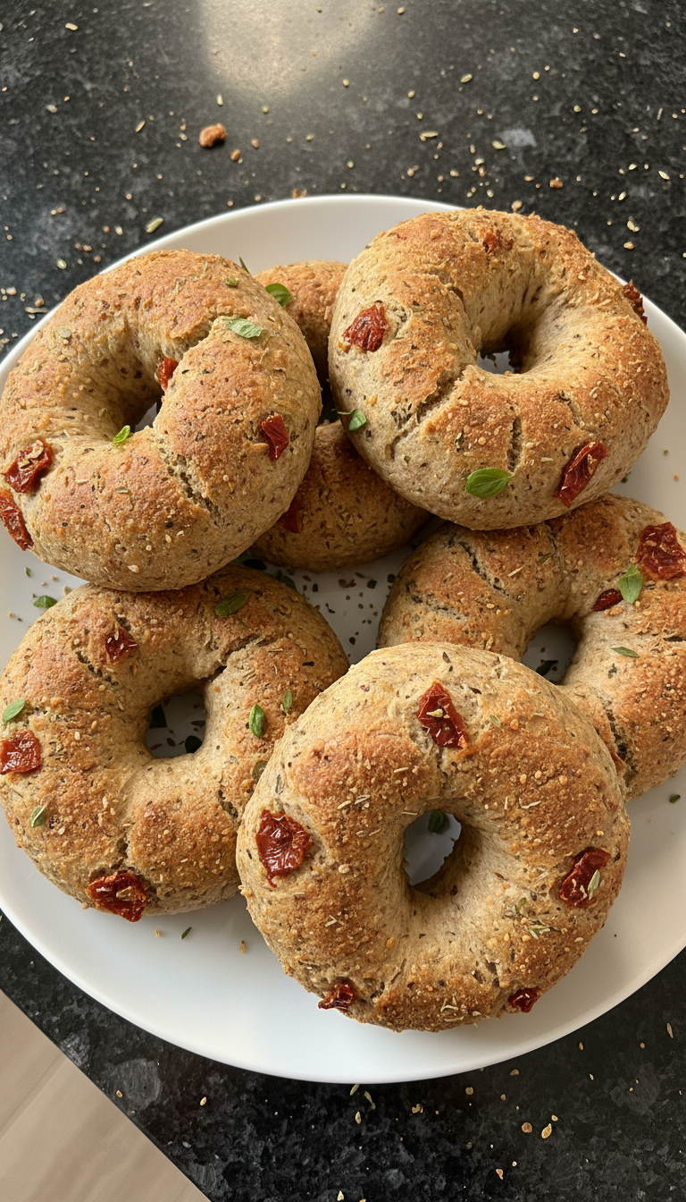 Getrocknete Tomaten Protein Bagels​
