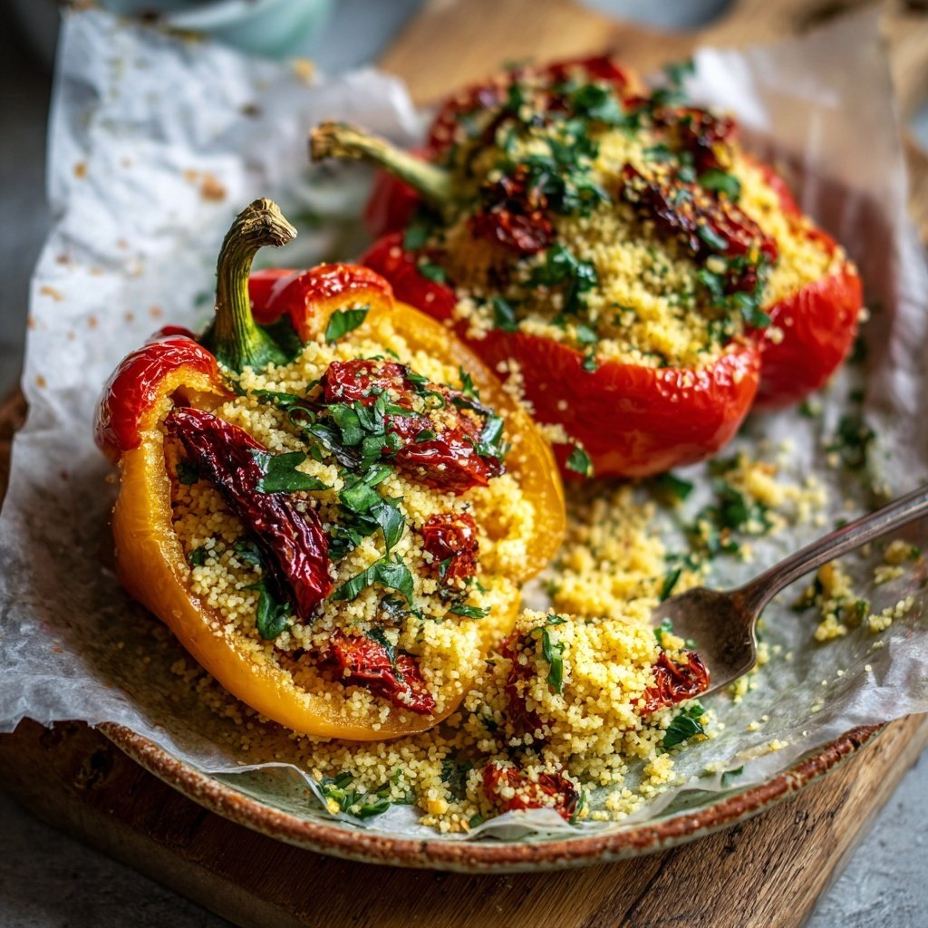 Mediterrane Couscous Gefüllte Paprika