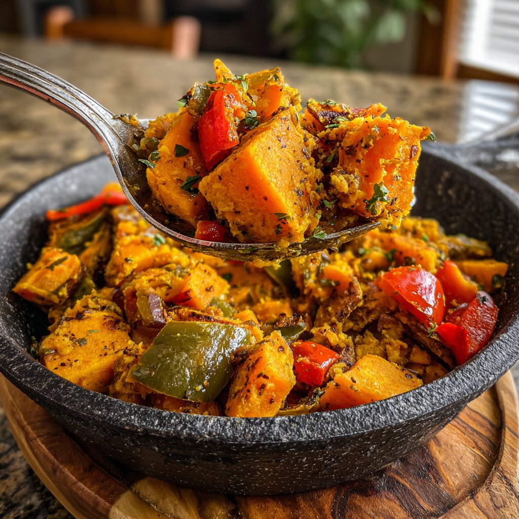 Süßkartoffel Hash würziges Frühstück