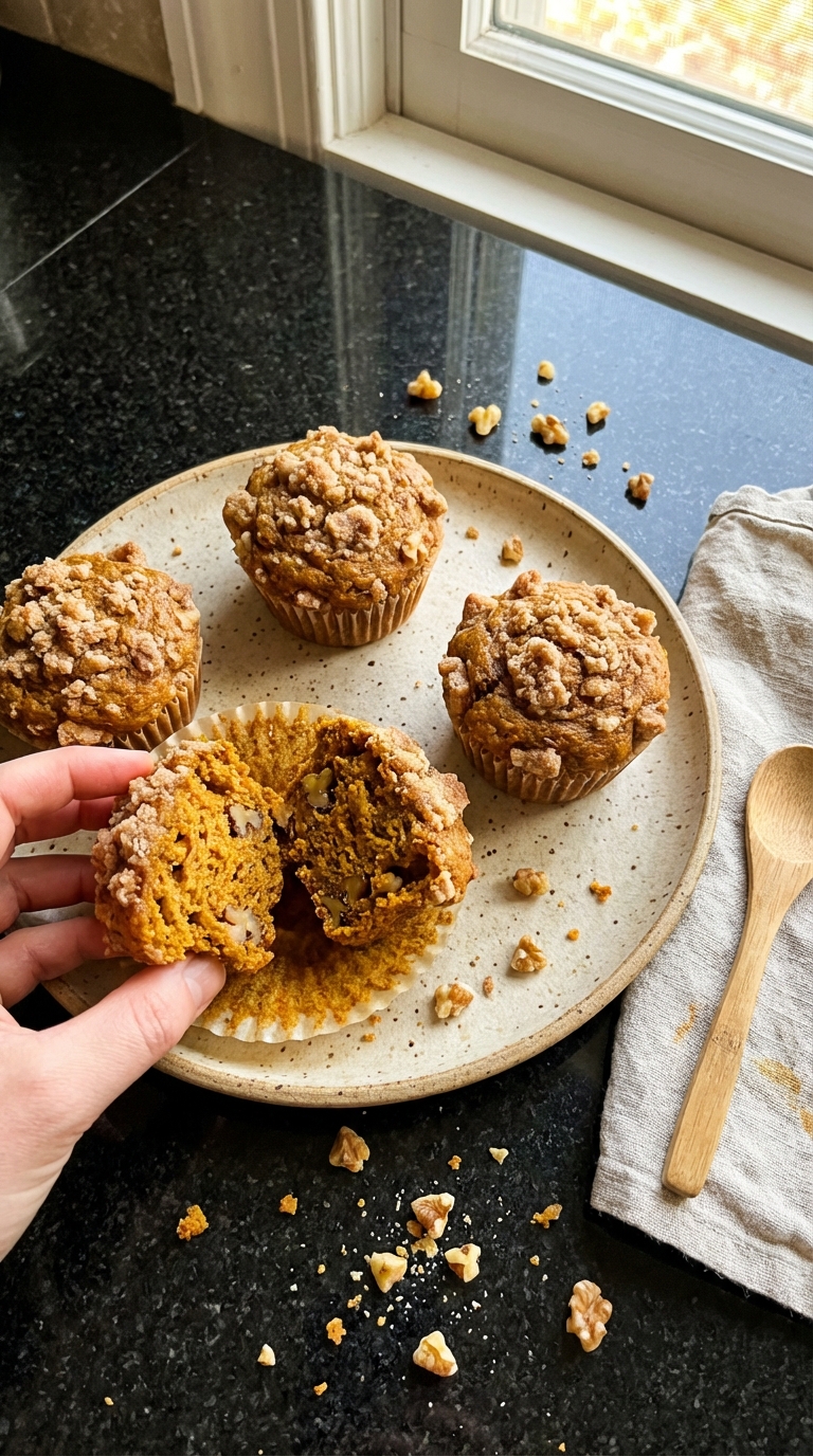 Kürbis Walnuss Muffins für Herbsttage