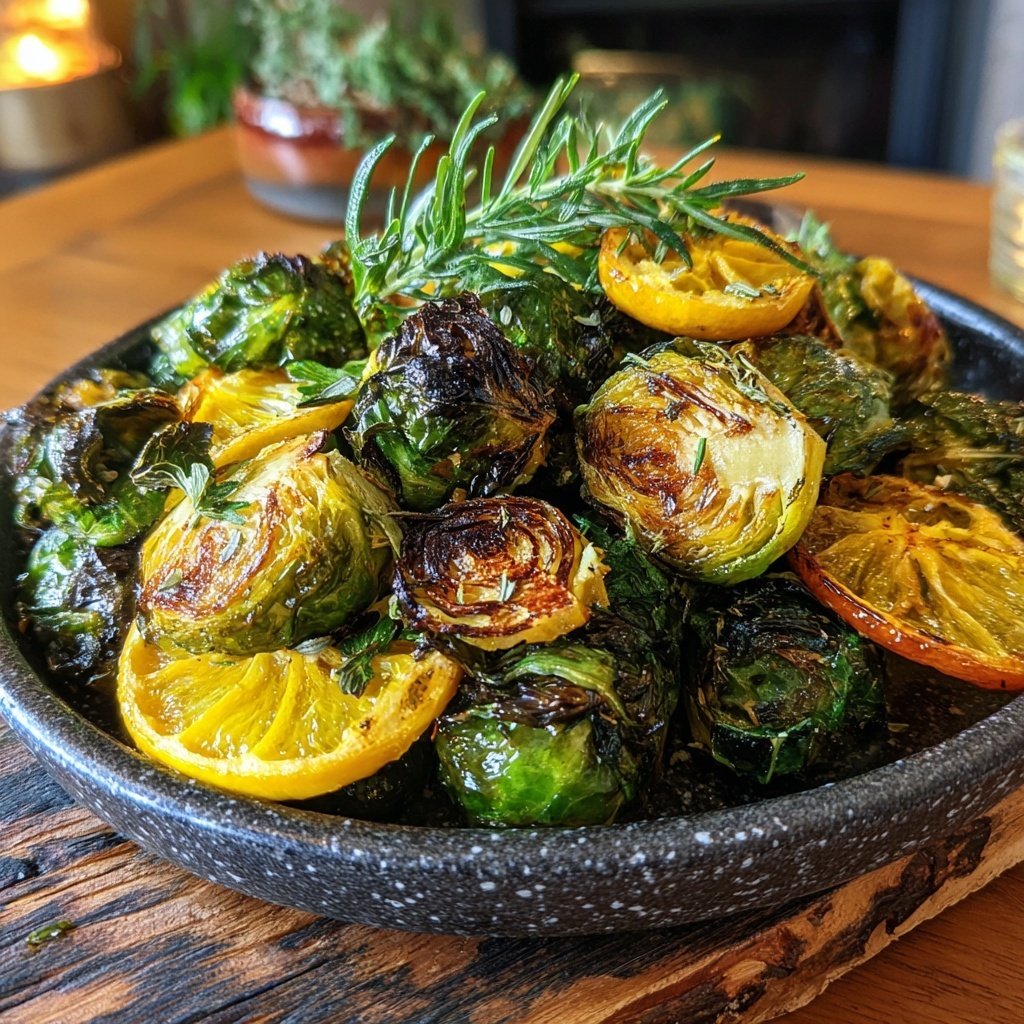 Rosenkohl-Zitrus-Ofenmischung