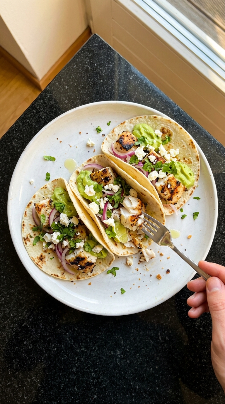 Griechische Fisch Tacos vom Grill