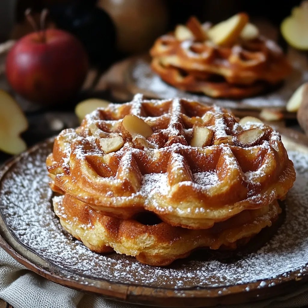 Zuckerfreie Lebkuchen Apfel Waffeln