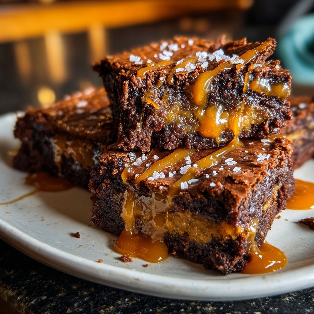 Sauerteig Abfall Brownies mit Dulce Leche
