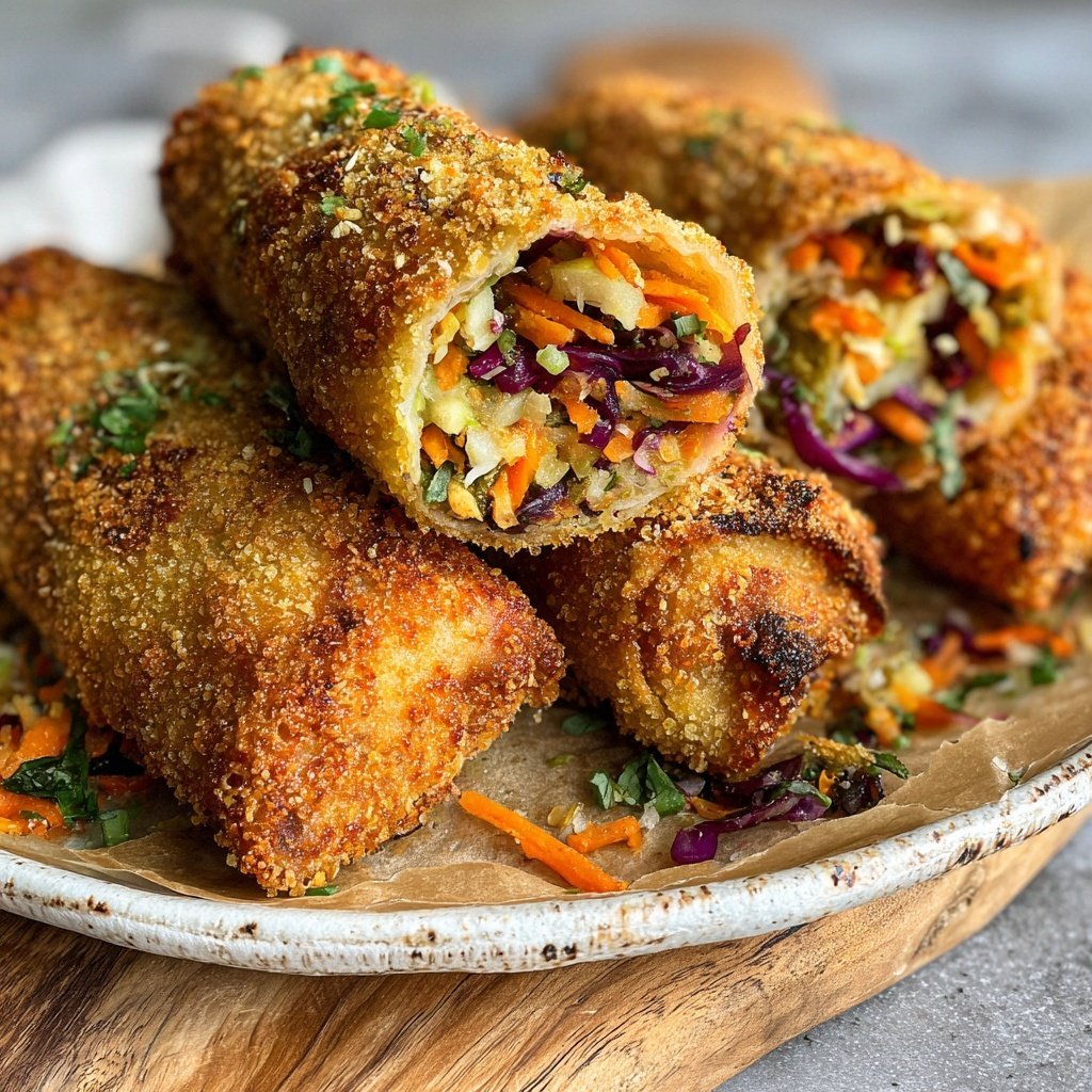 Knusprige Gemüse Frühlingsrollen