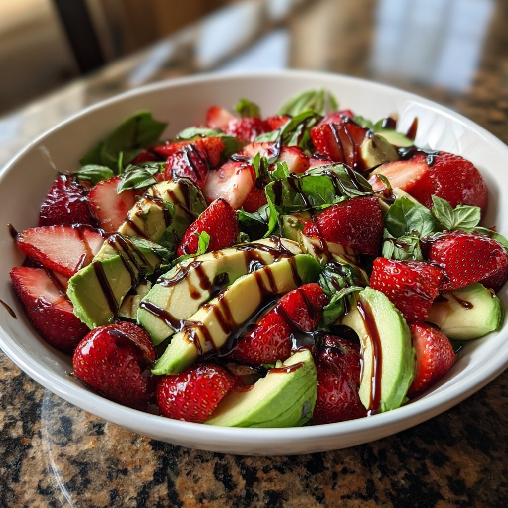 Erdbeer-Avocado-Caprese-Salat
