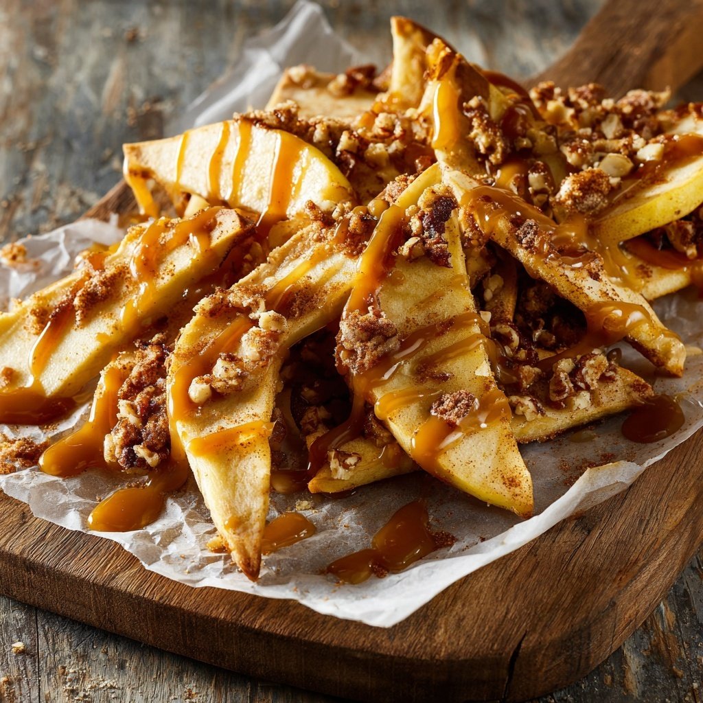 Karamell Apfel Nachos