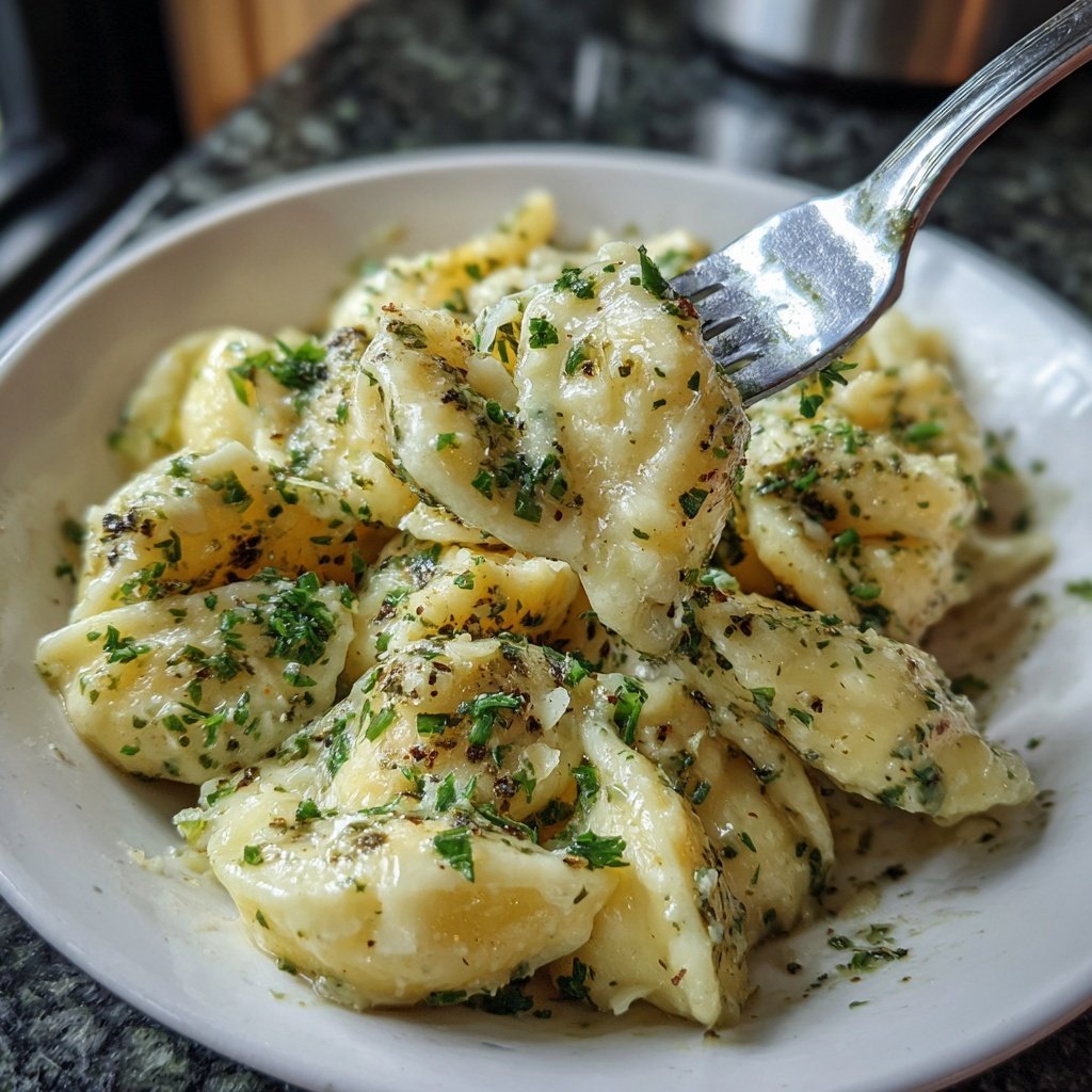 Knoblauch-Kräuter-Butter-Nudeln