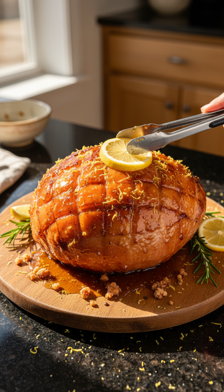 Limoncello Glasierter Schinken