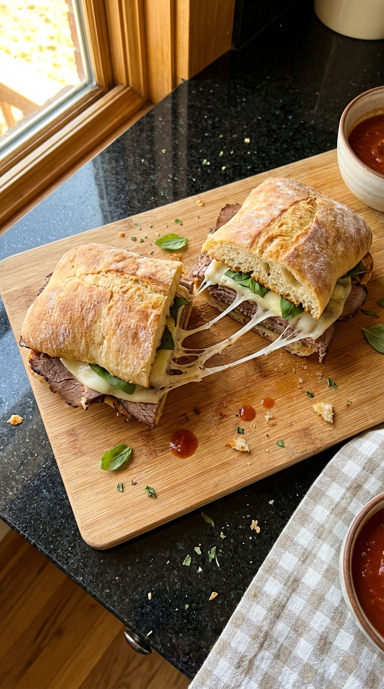 Italienische Rind Käse Sandwiches