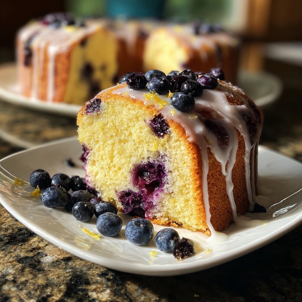 Blaubeeren Zitrone Sauerteig mit Joghurt Glasur