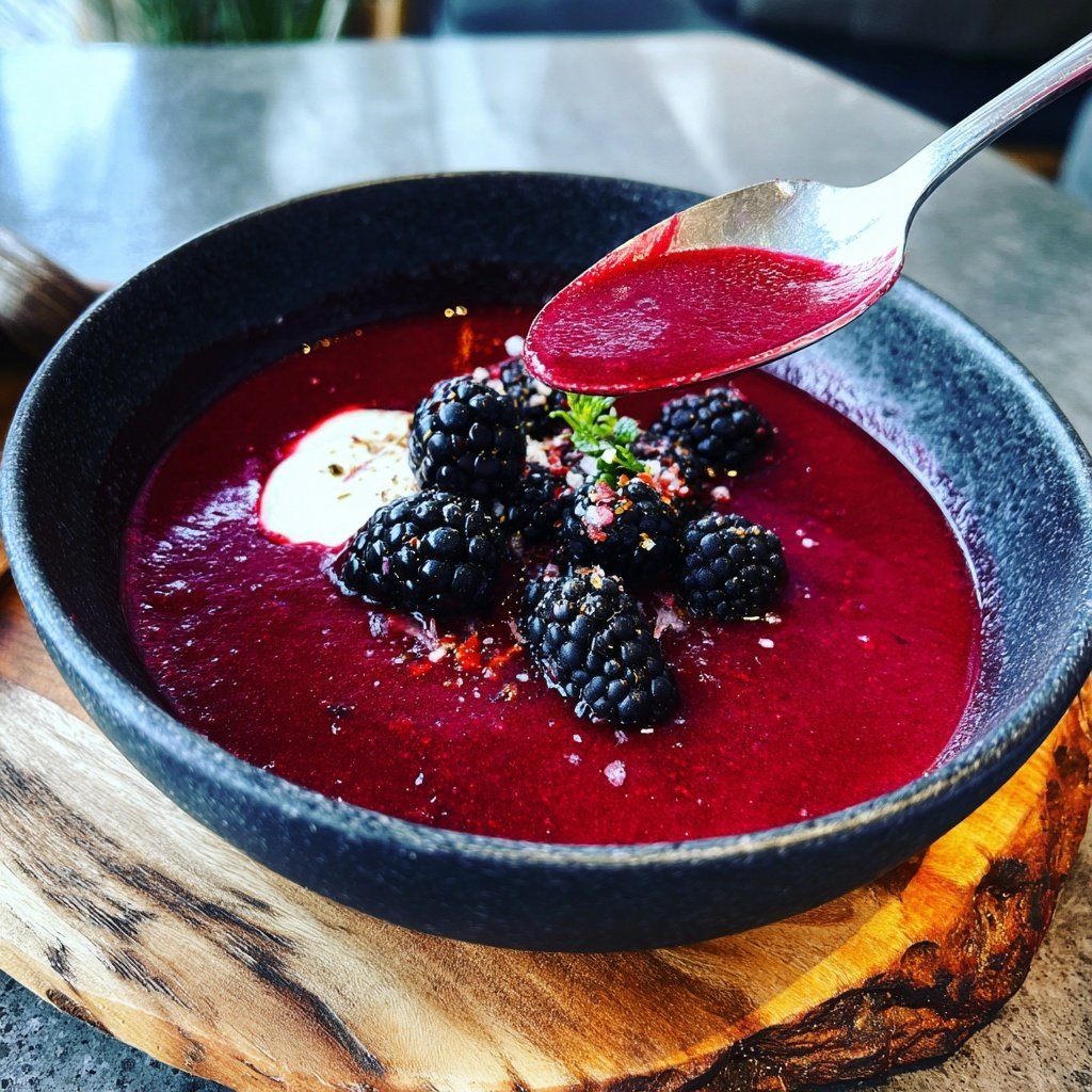 Brombeeren Rote Bete Suppe