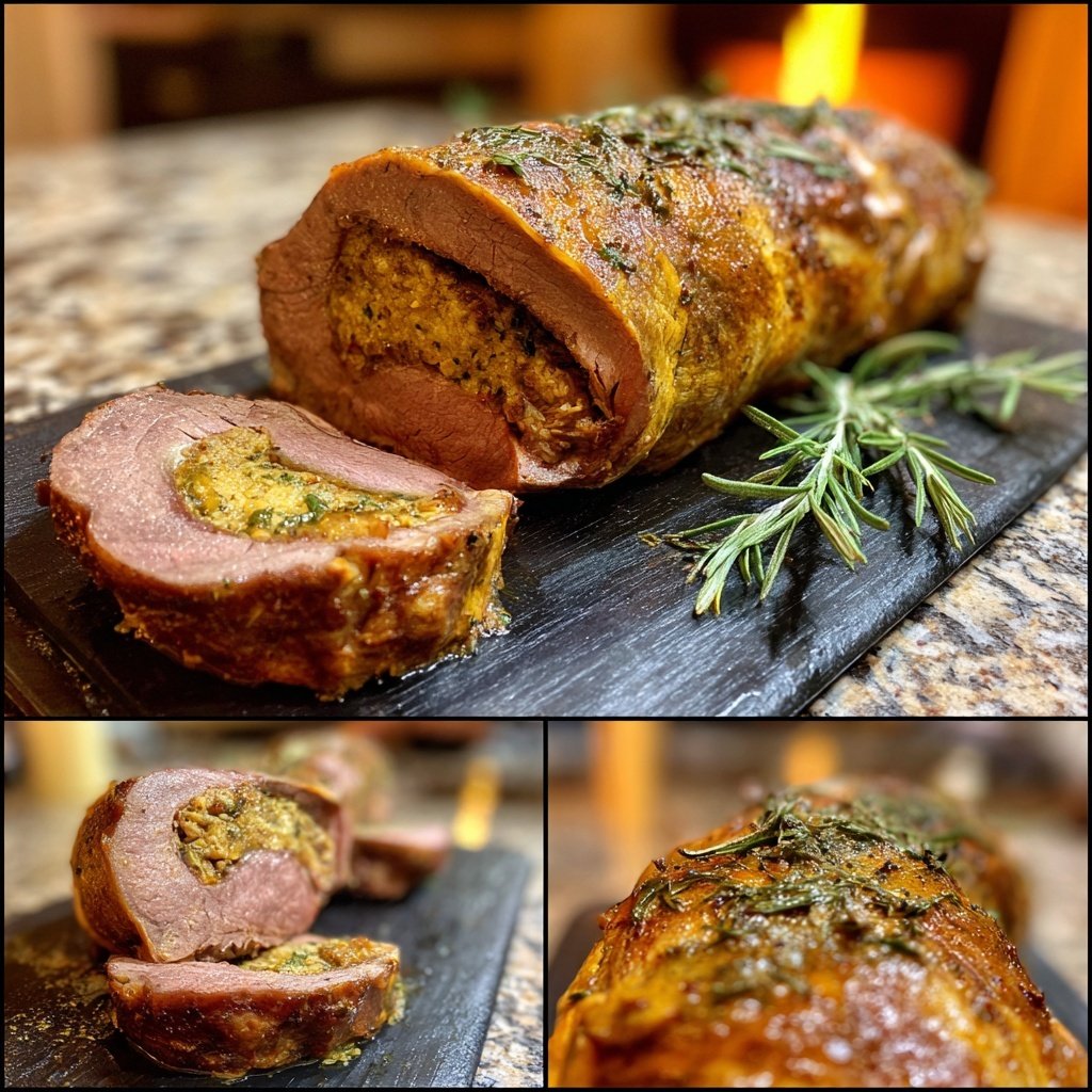 Fleisch Roulade Rosenkohl Kartoffeln