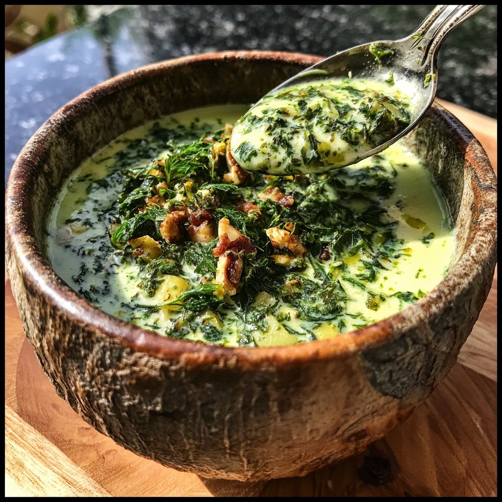 Brennessel Kartoffel Gremolata Suppe