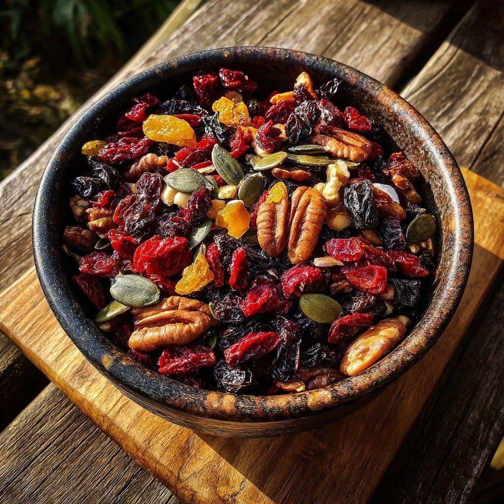 Trocken Früchte Nuss Salat