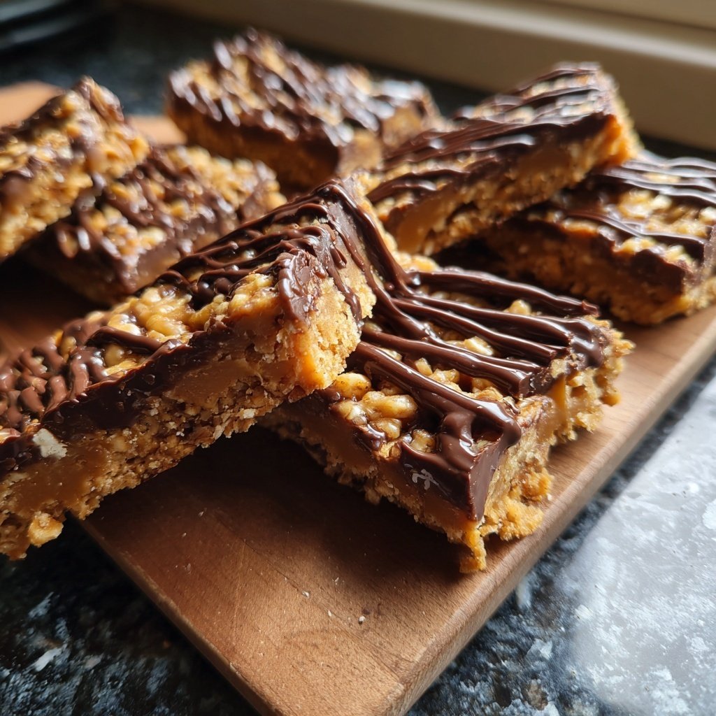 Erdnussbutter Schoko Snackriegel