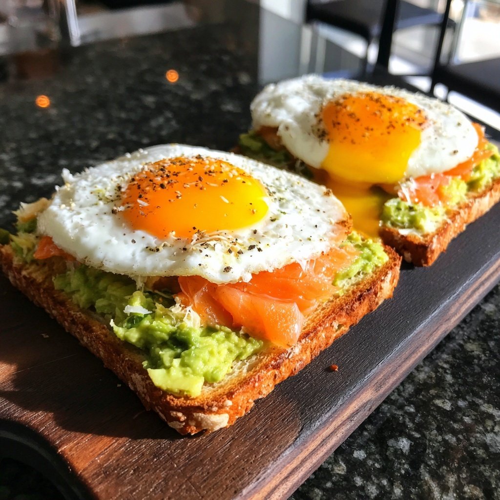 Sunny Side Up Salmon Avocado Toast