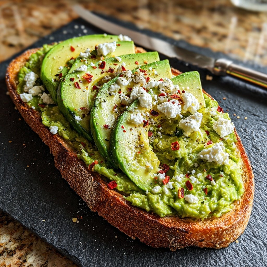 Avocado Feta Protein Toast