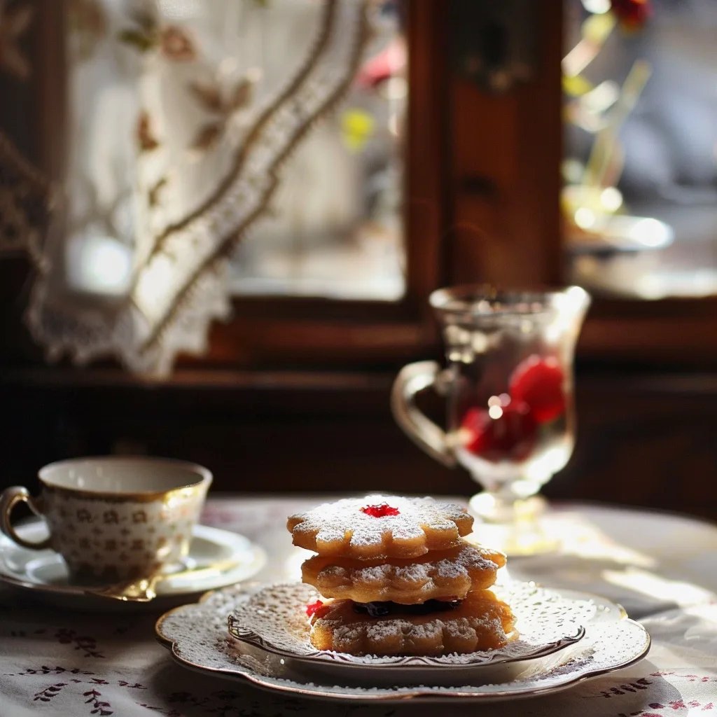 Omas leckere Spitzbuben mit Himbeermarmelade