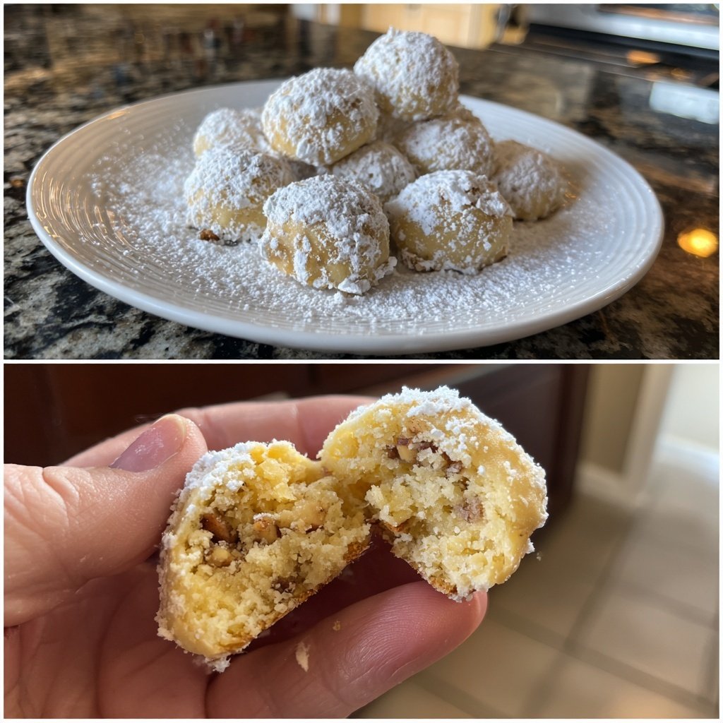 Rezept Vanillekipferl-Kugeln mit Marzipan & Nougat